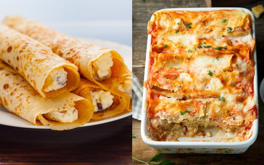 Panquecas de carne moída com queijo