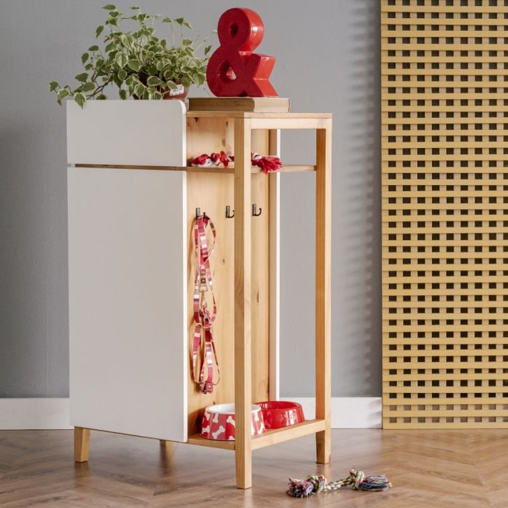 aparador para potes agua e ração