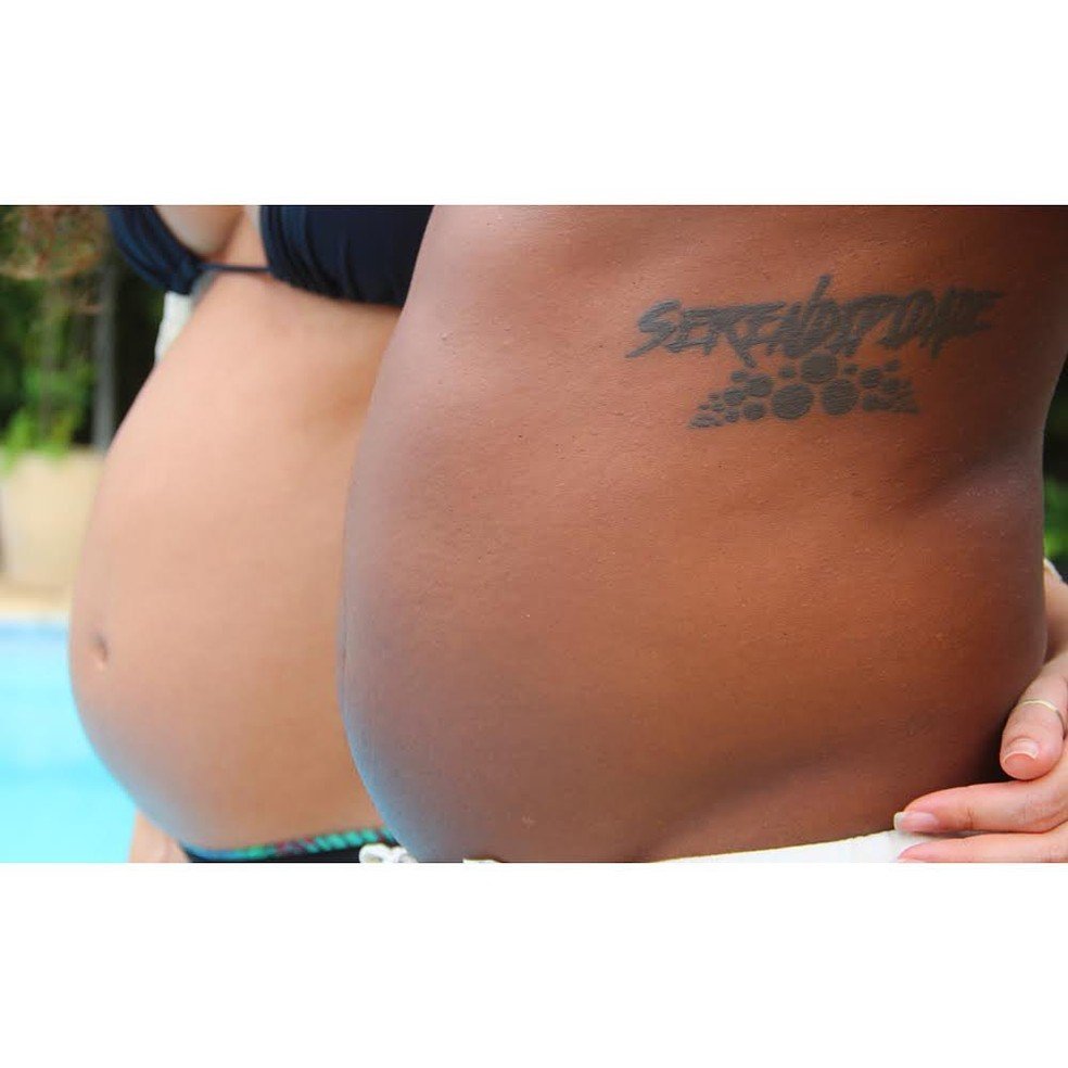 David Junior e Yasmin Garcez estão 'grávidos' — Foto: Reprodução/Instagram