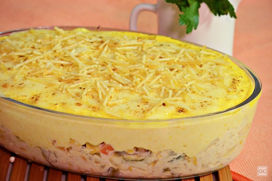 almoço de domigo - fricassê de frango