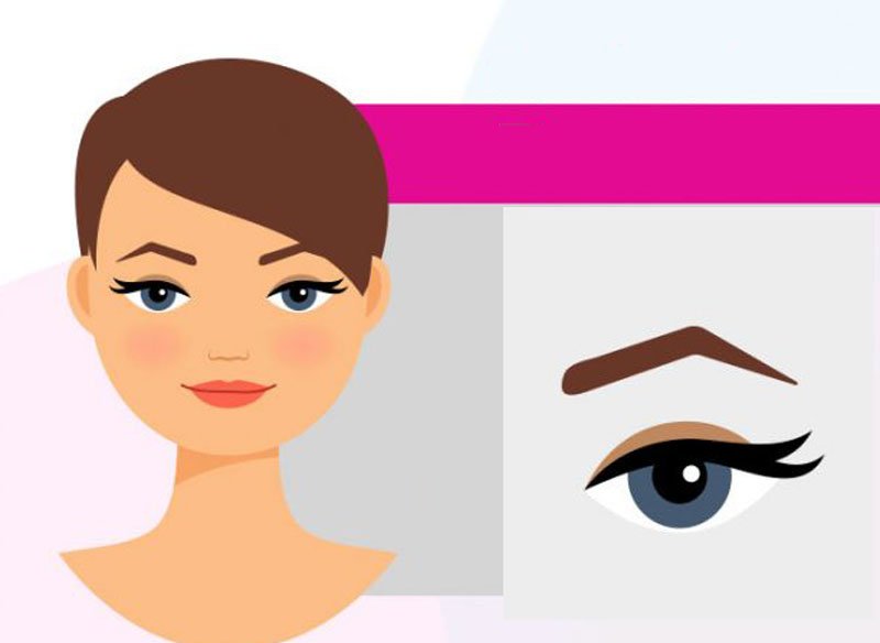 sobrancelha rosto redondo