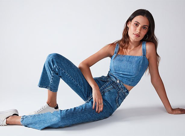 Calça jeans clochard Calça jeans clochard