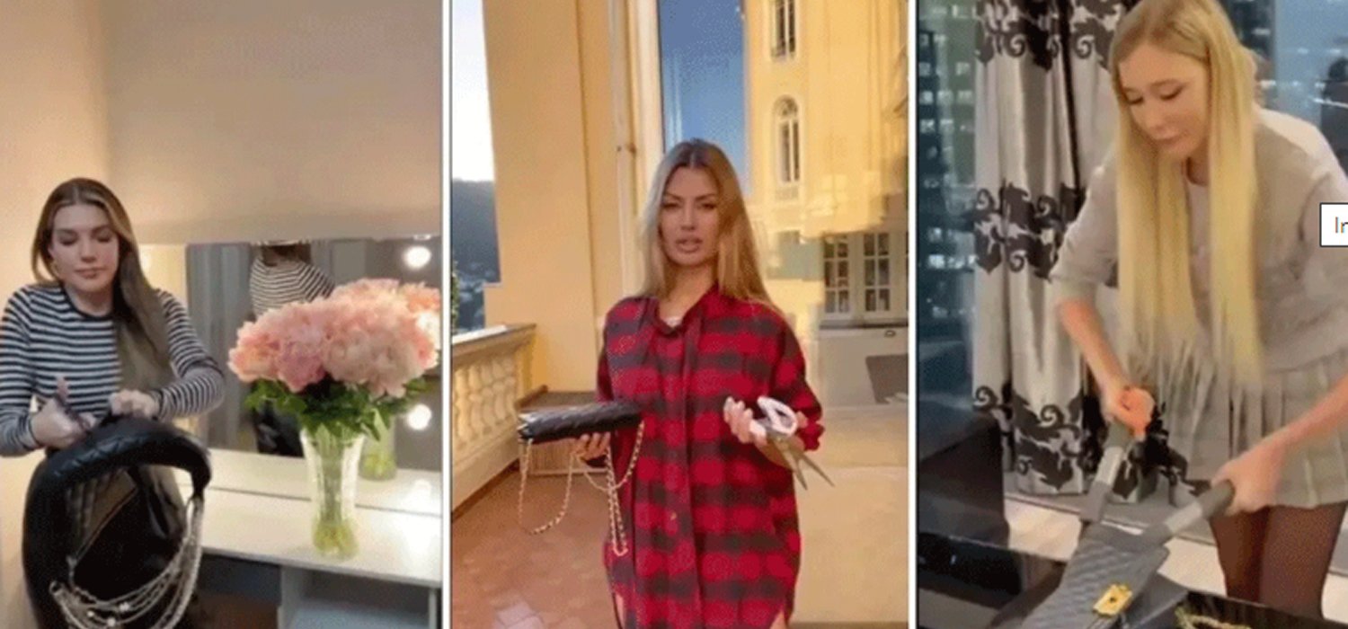 Influenciadoras russas estão destruindo suas bolsas Chanel em protesto contra ‘russofobia’
