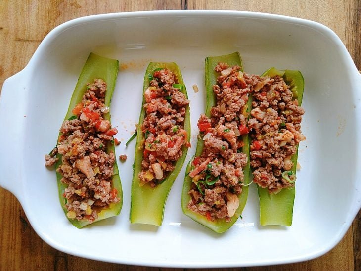 Abobrinha recheada fácil - Passo a Passo