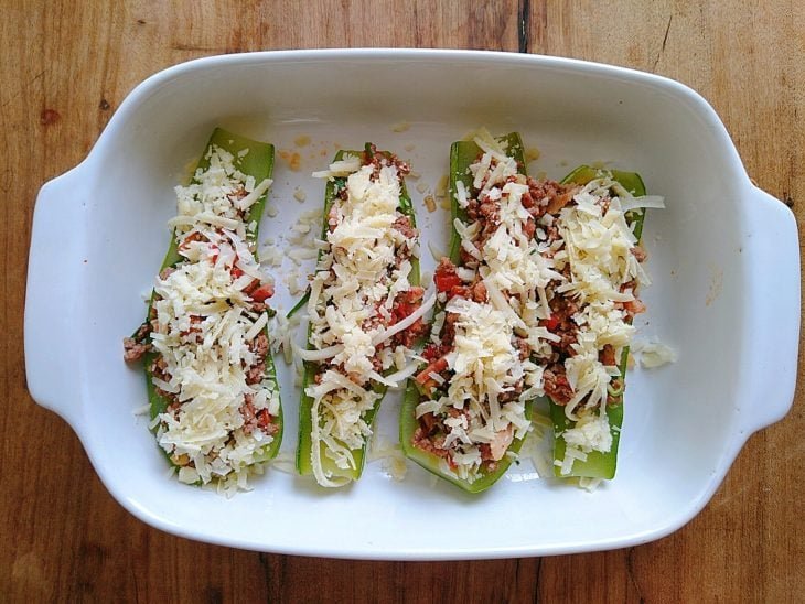 Abobrinha recheada fácil - Passo a Passo