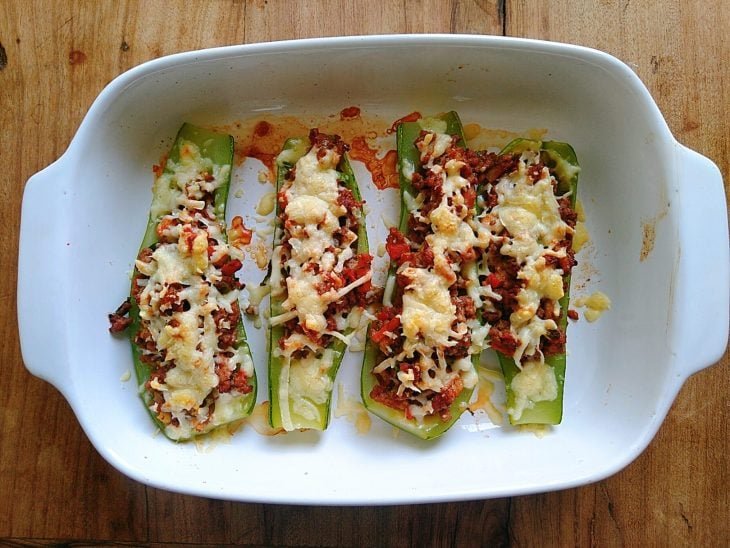 Abobrinha recheada fácil - Passo a Passo