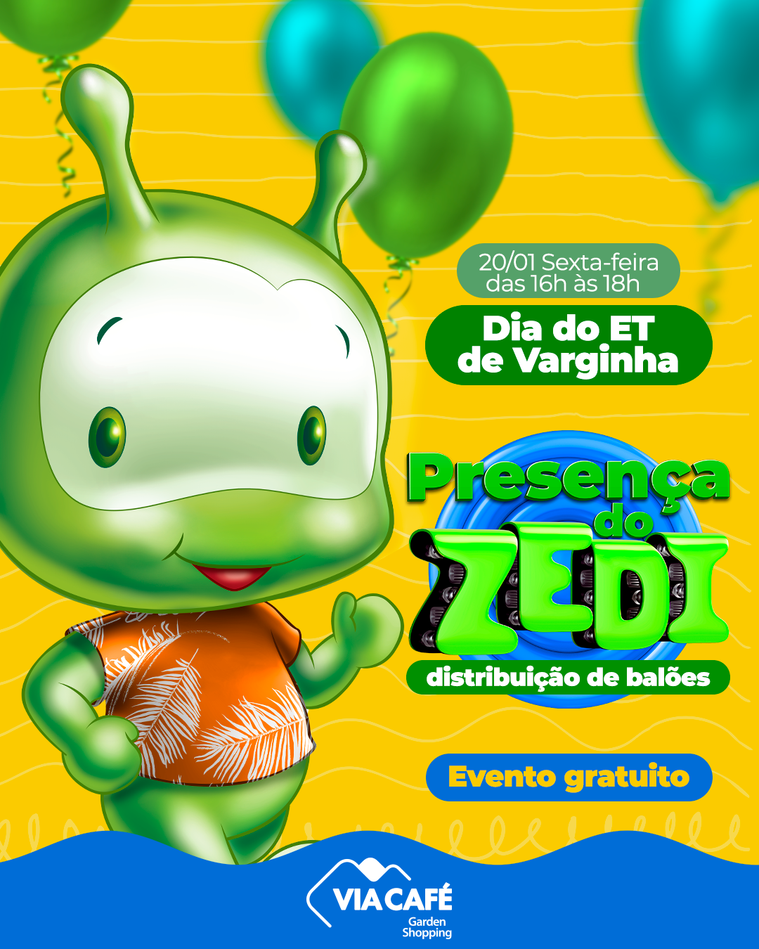 Atividades para as crianças neste fim de semana, no Via Café Garden Shopping